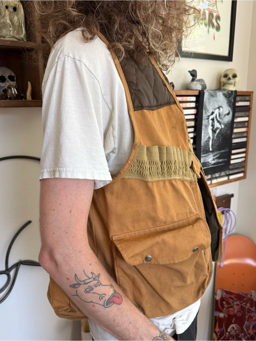 Vintage 60s Hunting Vest Western Trails ~ Size Medium